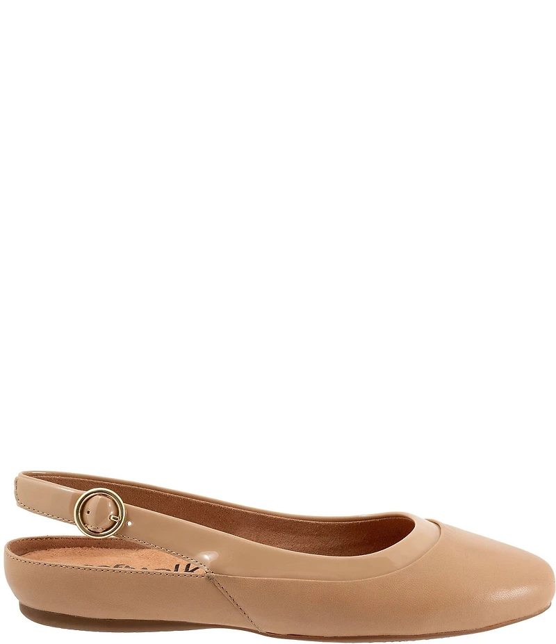 SoftWalk Sheffield Leather Slingback Flats