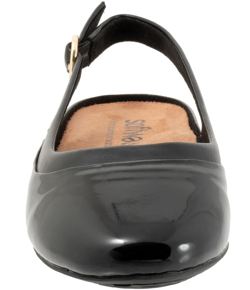 SoftWalk Sheffield Patent Slingback Flats