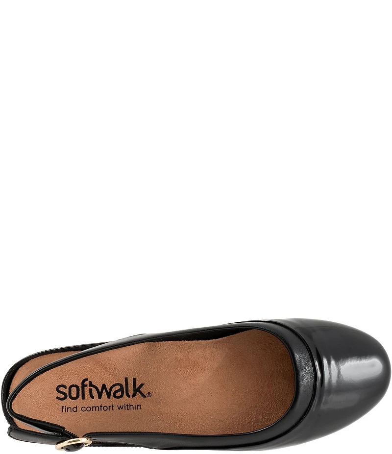 SoftWalk Sheffield Patent Slingback Flats