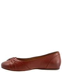 SoftWalk Sofia Leather Bow Flats