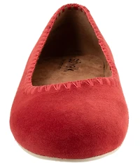 SoftWalk Sonoma Embroidery Suede Ballet Flats