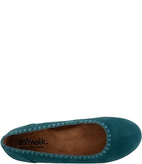 SoftWalk Sonoma Embroidery Suede Ballet Flats
