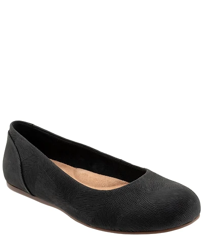 SoftWalk Sonoma Textile Leather Flats