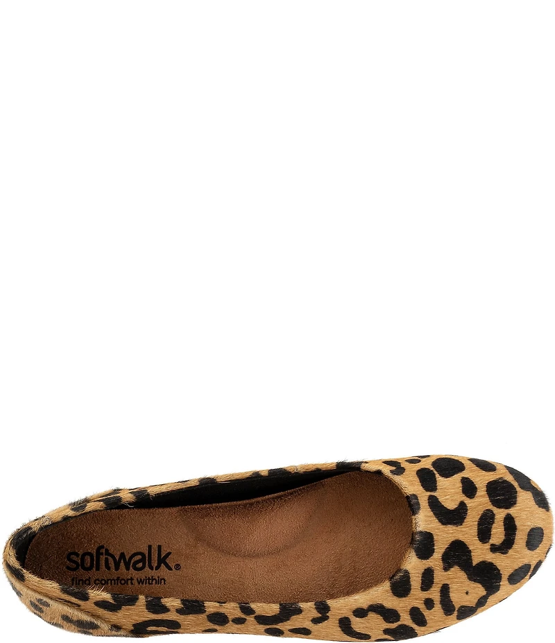 SoftWalk Sonoma Leopard Print Calf Hair Slip On Flats