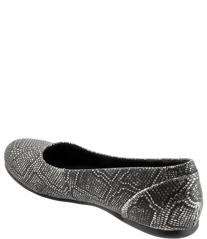 SoftWalk Sonoma Snake Print Leather Flats