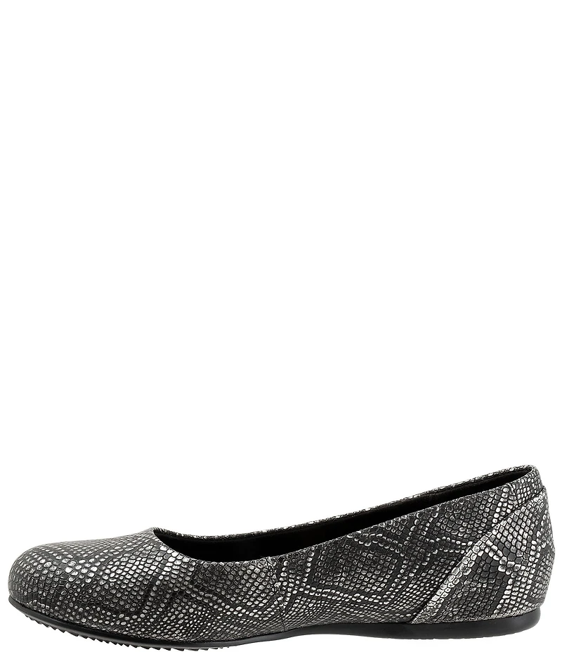 SoftWalk Sonoma Snake Print Leather Flats