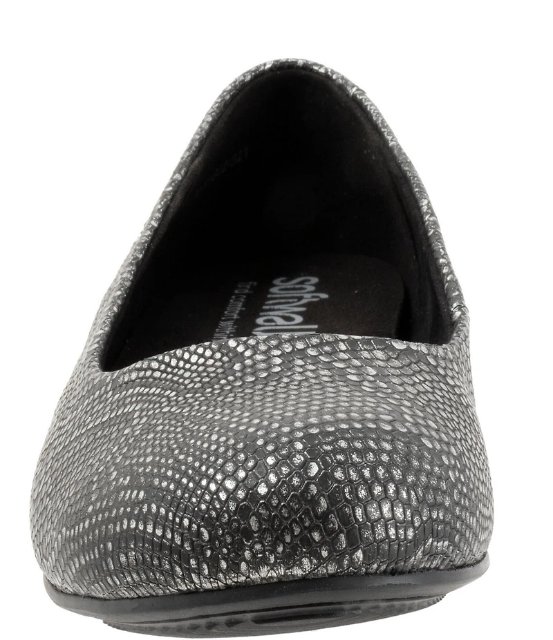 SoftWalk Sonoma Snake Print Leather Flats