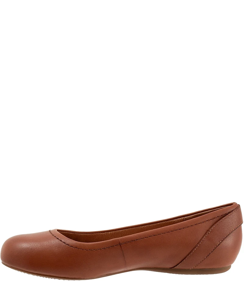 SoftWalk Sydney Leather Buckle Hardware Detail Flats
