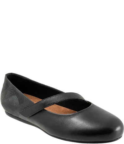 SoftWalk Syracuse Leather Mary Jane Flats