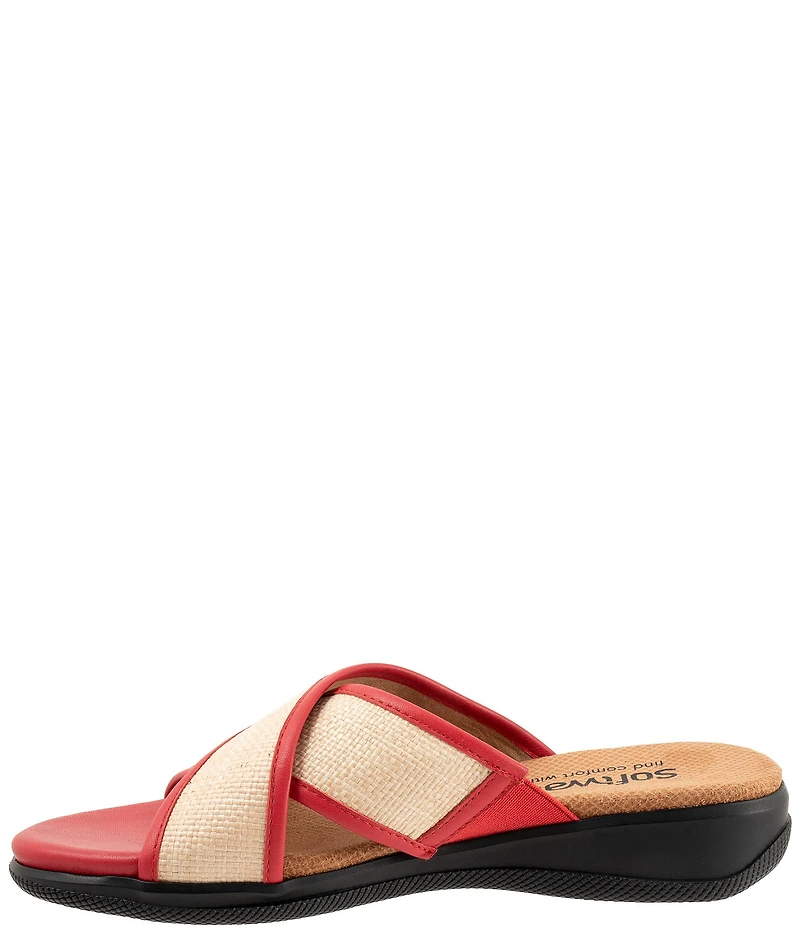 Softwalk Tillman 6.0 Raffia Cross Strap Sandals
