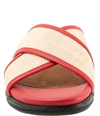 Softwalk Tillman 6.0 Raffia Cross Strap Sandals