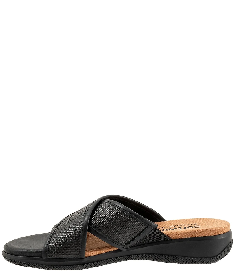 Softwalk Tillman 6.0 Raffia Cross Strap Sandals