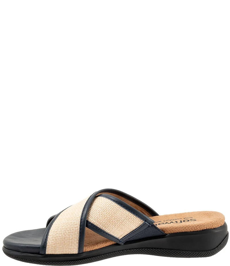 Softwalk Tillman 6.0 Raffia Cross Strap Sandals