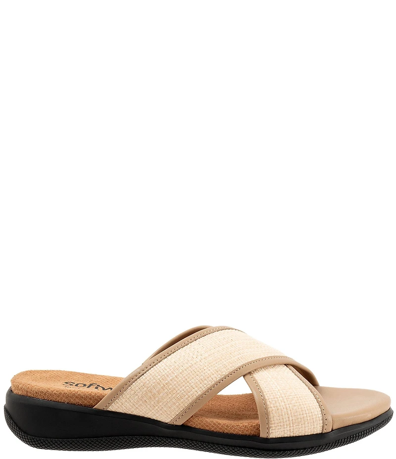 Softwalk Tillman 6.0 Raffia Cross Strap Sandals