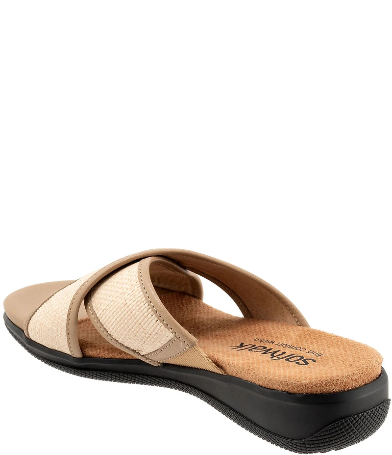 Softwalk Tillman 6.0 Raffia Cross Strap Sandals