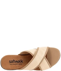 Softwalk Tillman 6.0 Raffia Cross Strap Sandals