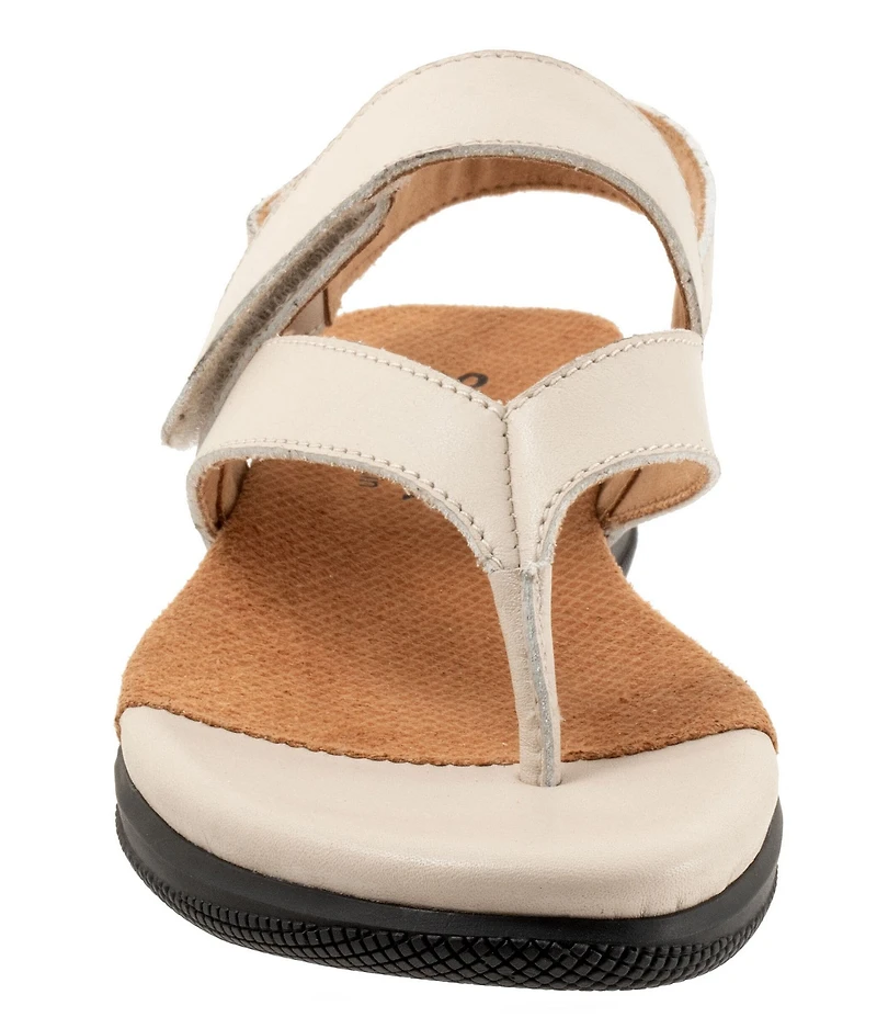 SoftWalk Tracy 2.0 Leather Adjustable Slingback Thong Sandals