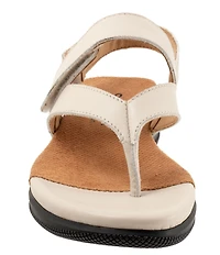 SoftWalk Tracy 2.0 Leather Adjustable Slingback Thong Sandals