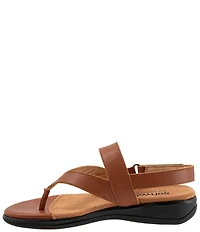 SoftWalk Tracy 2.0 Leather Adjustable Slingback Thong Sandals