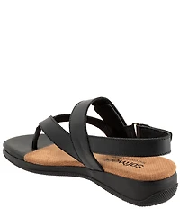 SoftWalk Tracy 2.0 Leather Adjustable Slingback Thong Sandals