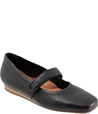 SoftWalk Valdivia Leather Mary Jane Hardware Detail Ballet Flats