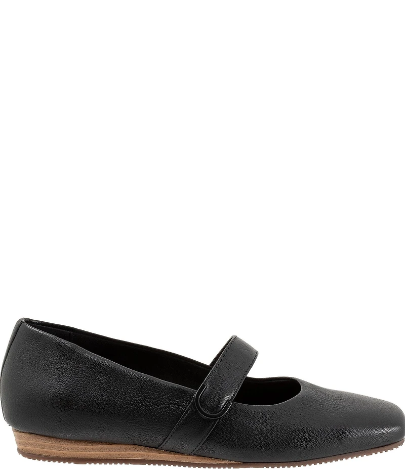 SoftWalk Valdivia Leather Mary Jane Hardware Detail Ballet Flats
