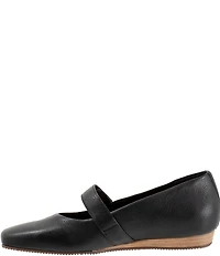 SoftWalk Valdivia Leather Mary Jane Hardware Detail Ballet Flats