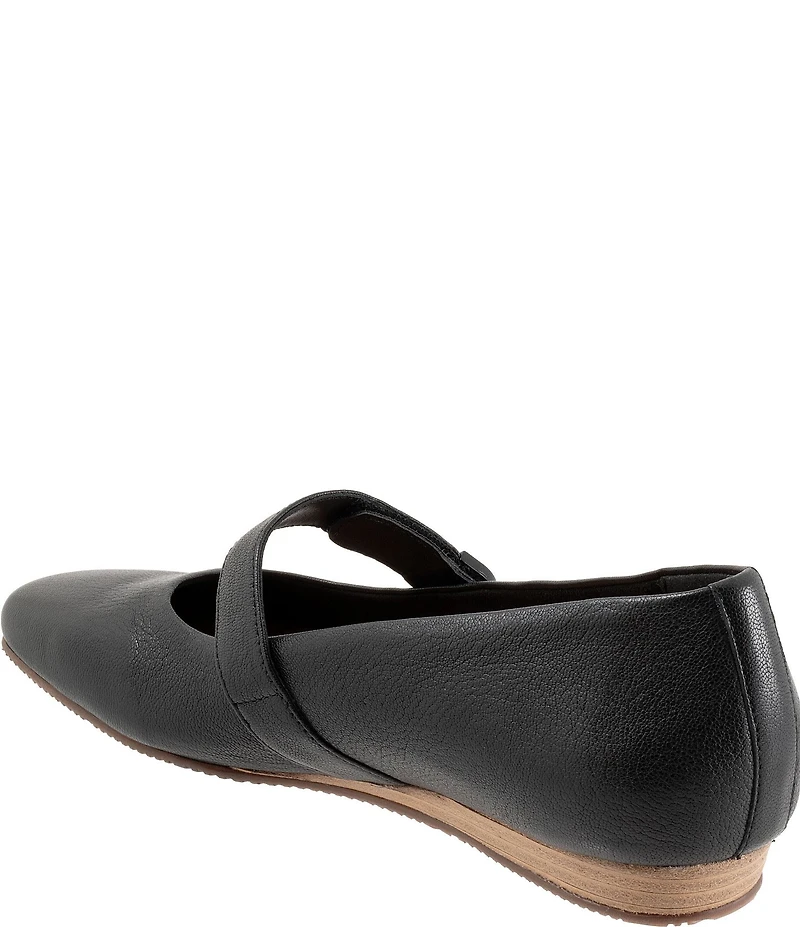 SoftWalk Valdivia Leather Mary Jane Hardware Detail Ballet Flats
