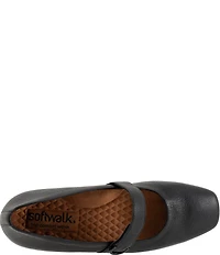 SoftWalk Valdivia Leather Mary Jane Hardware Detail Ballet Flats