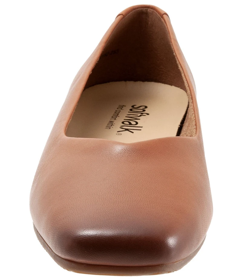 SoftWalk Vellore Leather Square Toe Flats