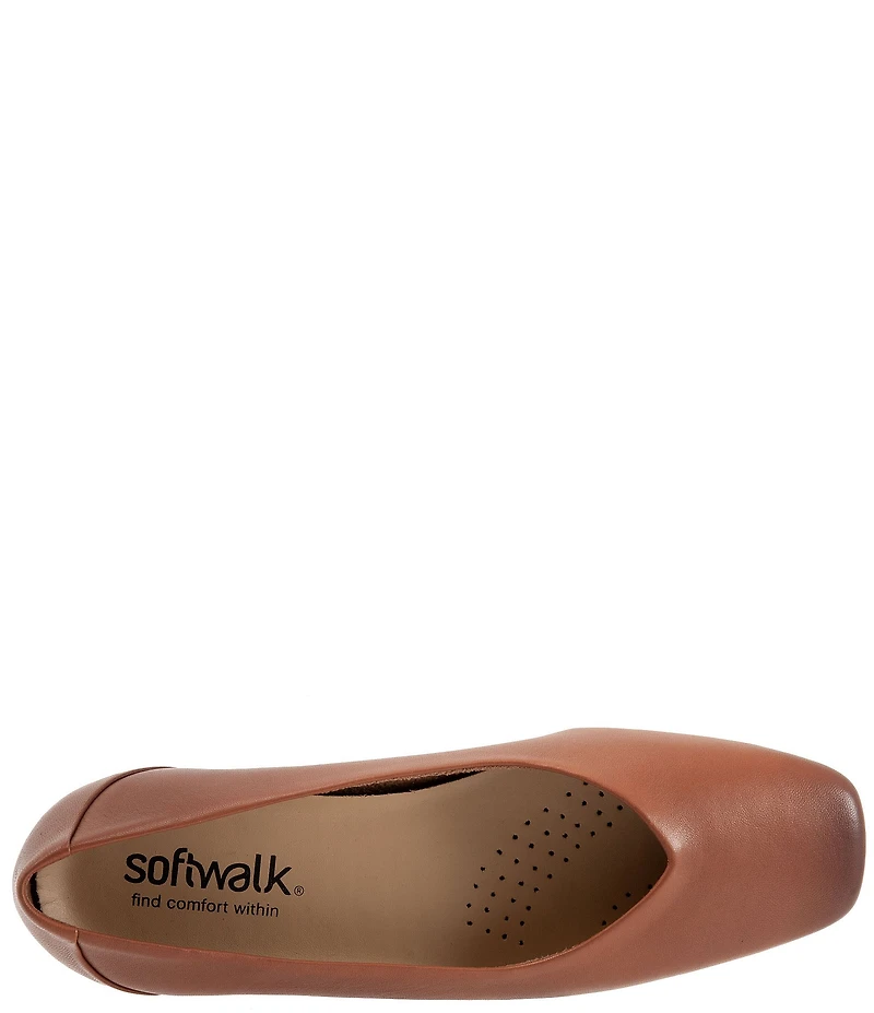 SoftWalk Vellore Leather Square Toe Flats