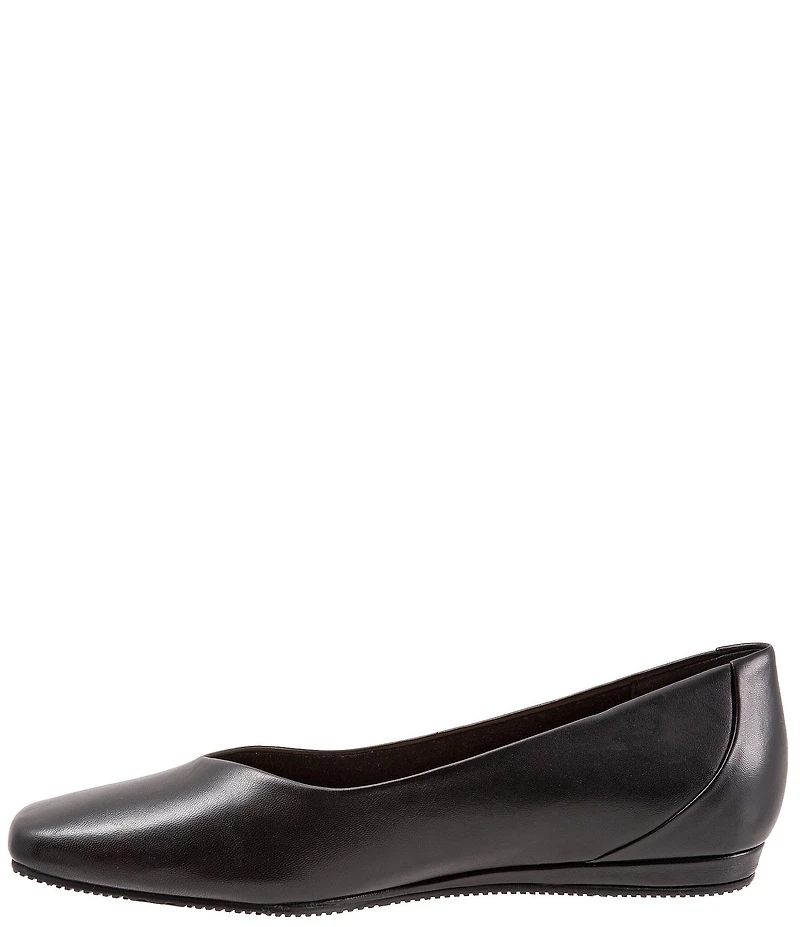 SoftWalk Vellore Leather Square Toe Flats