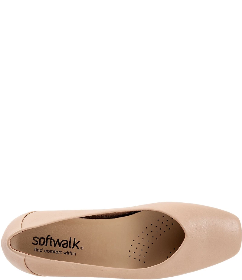 SoftWalk Vellore Leather Square Toe Flats