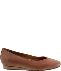 SoftWalk Vina Leather and Suede Mini Wedge Slip On Pumps