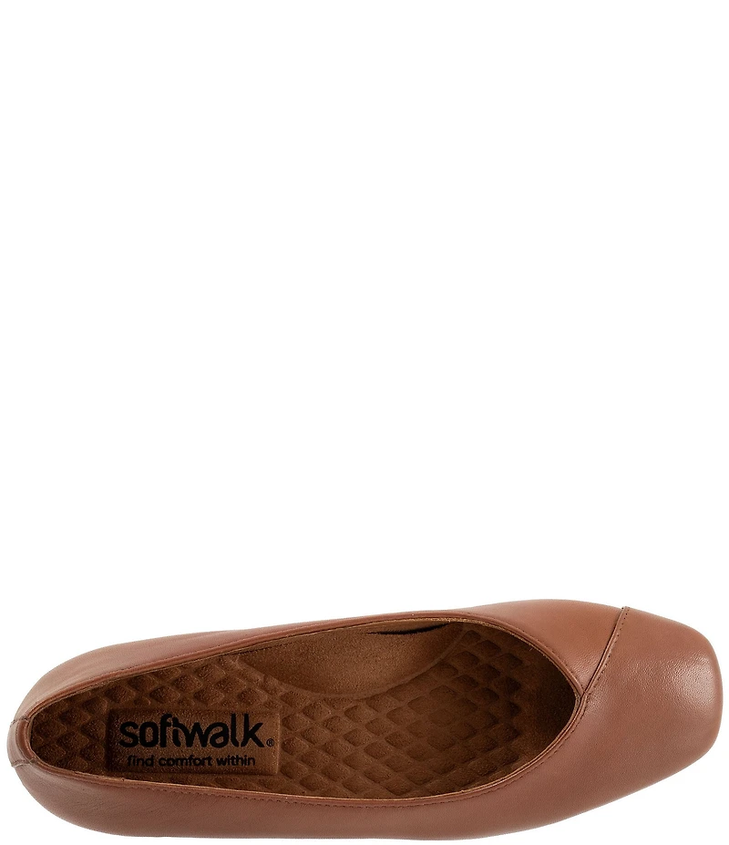 SoftWalk Vina Leather and Suede Mini Wedge Slip On Pumps