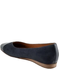 SoftWalk Vina Leather and Suede Mini Wedge Slip On Pumps