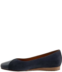 SoftWalk Vina Leather and Suede Mini Wedge Slip On Pumps