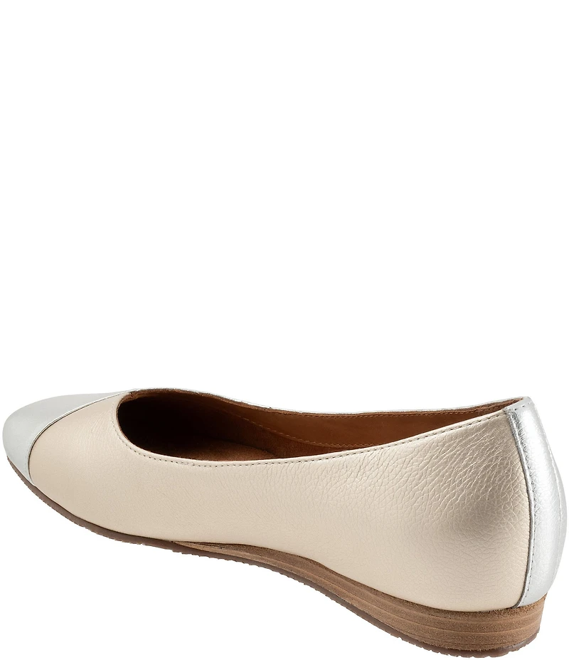 SoftWalk Vina Leather Mini Wedge Slip On Pumps