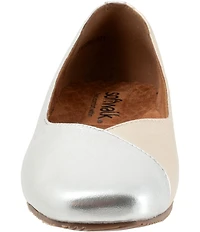 SoftWalk Vina Leather Mini Wedge Slip On Pumps