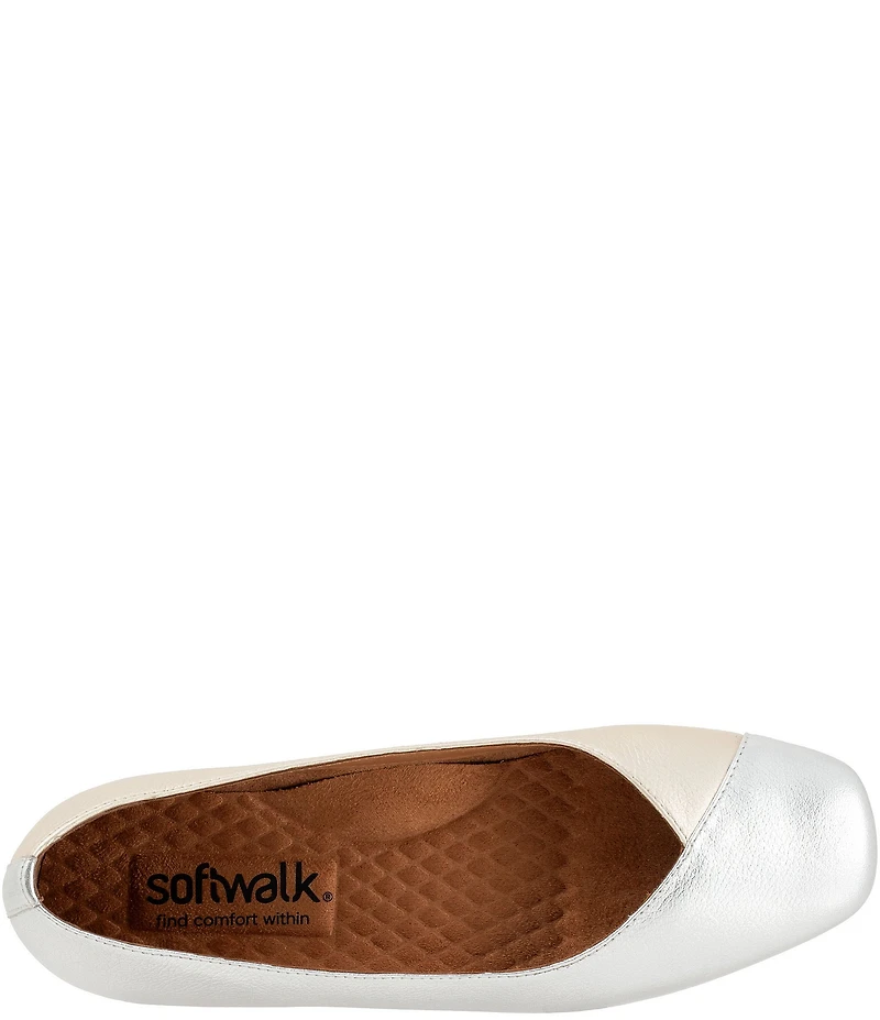 SoftWalk Vina Leather Mini Wedge Slip On Pumps