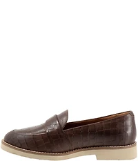 SoftWalk Walsh Crocodile Print Leather Loafers