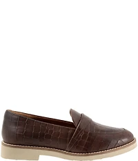 SoftWalk Walsh Crocodile Print Leather Loafers
