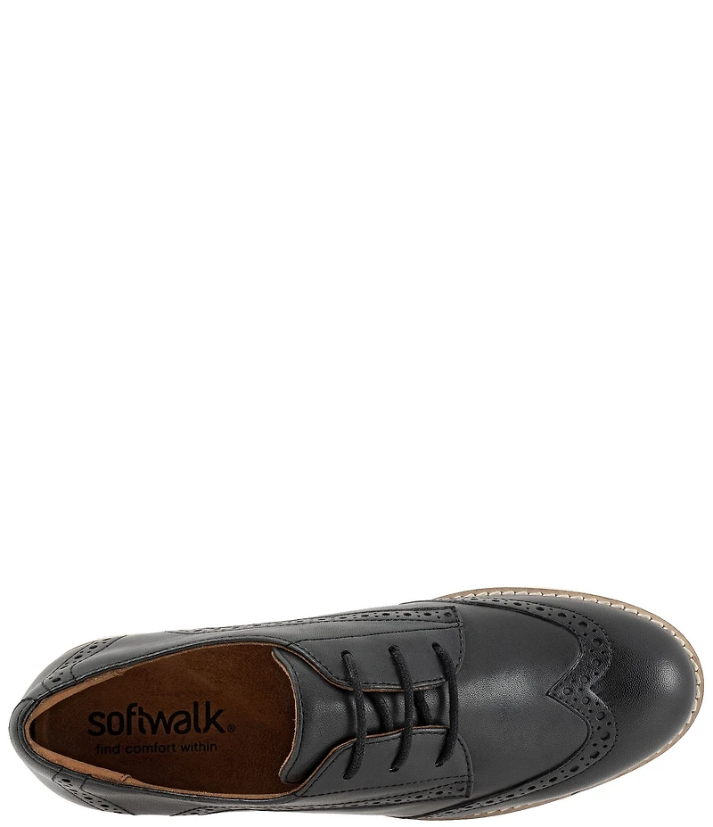 SoftWalk Women's Willet Leather Brogue Detail Oxfords