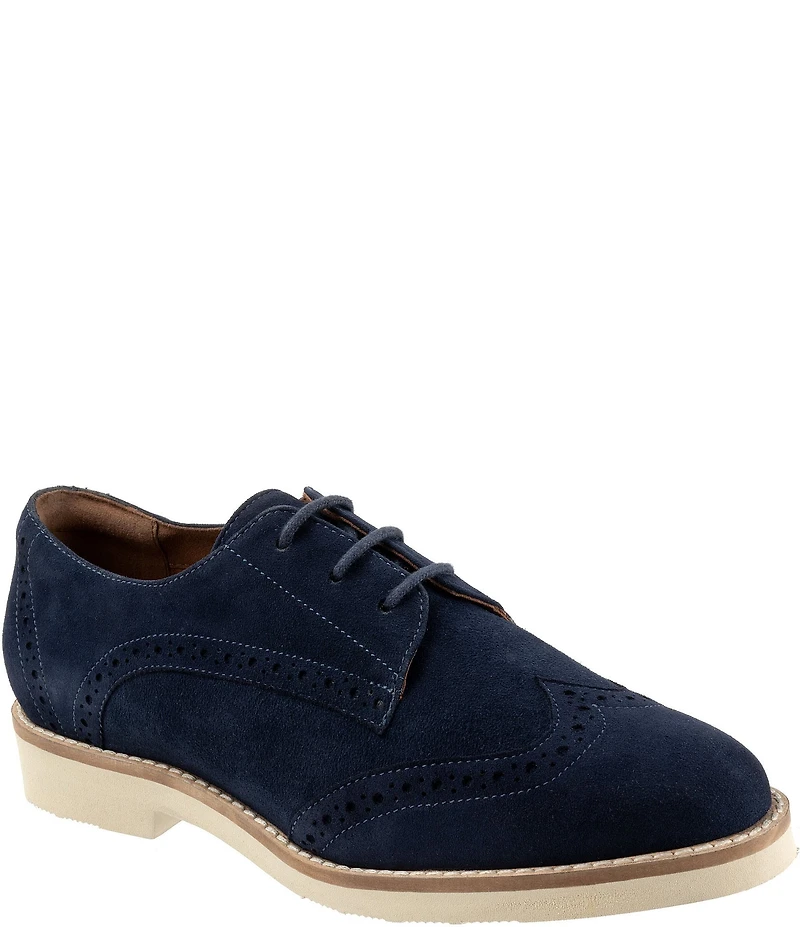SoftWalk Willet Suede Brogue Detail Oxfords