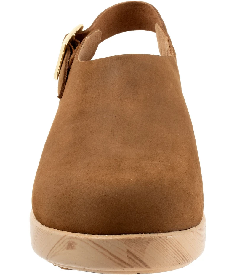 SoftWalk Women's Fairbanks Nubuck Suede Slingback Clogs