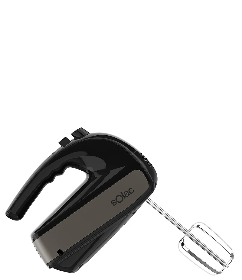 SOLAC 5-Speed + Turbo 200W Hand Mixer with Beaters and Dough Hooks