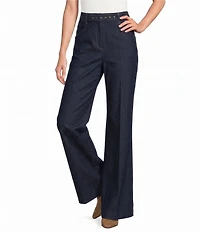 Sonia Rykiel High Waisted Straight Leg Belted Jeans
