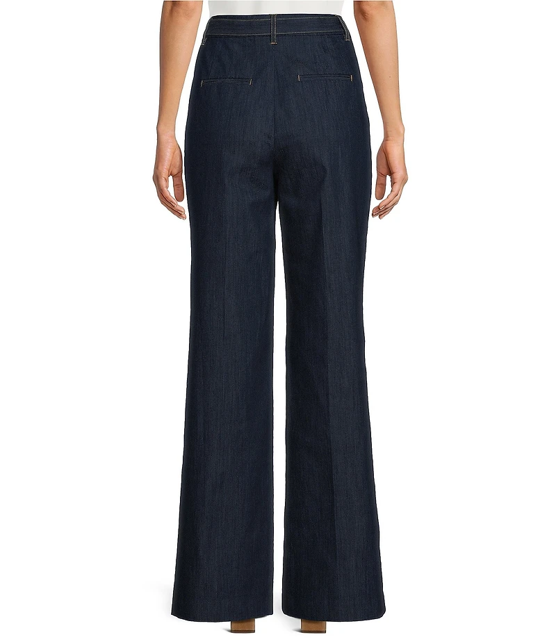 Sonia Rykiel High Waisted Straight Leg Belted Jeans