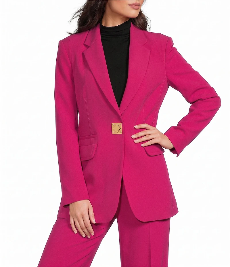 Sonia Rykiel V-Neck Long Sleeve Hardware Button Coordinating Blazer