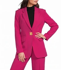 Sonia Rykiel V-Neck Long Sleeve Hardware Button Coordinating Blazer